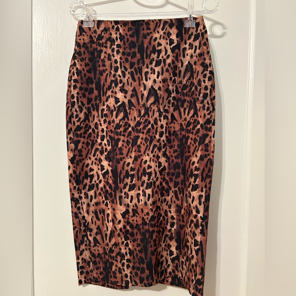 Leopard Print Women's Pencil Skirt